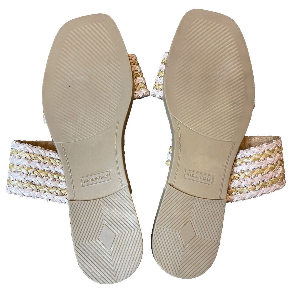 Ilaria Sartori Open Toe Braided Band Slides Size 9.5 Made In Italy Summer Beach - Picture 4 of 6